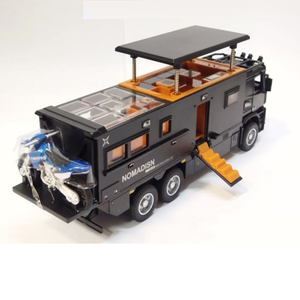 ماشین اسباب بازی کامیون کمپر مرسدس بنز مشکی مقیاس 1:24 BENZ NOMADISN_اسباب بازی